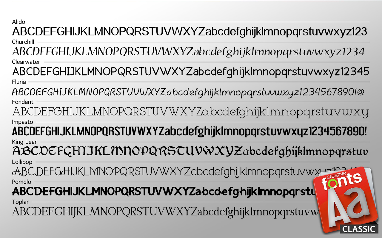 Creative Fonts - Classic sample 2