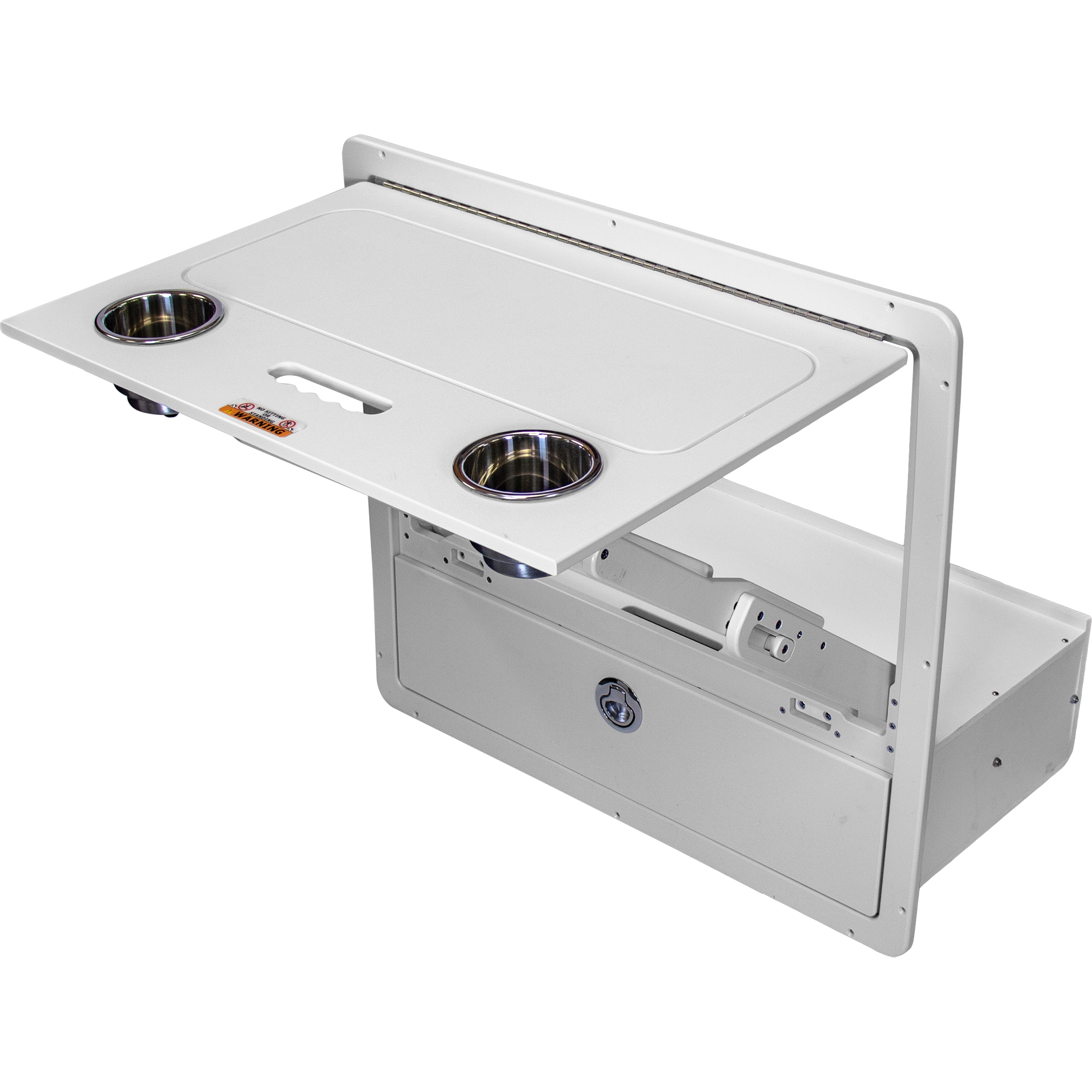 Pontoon Folding Table and Storage Drawer Teak Isle