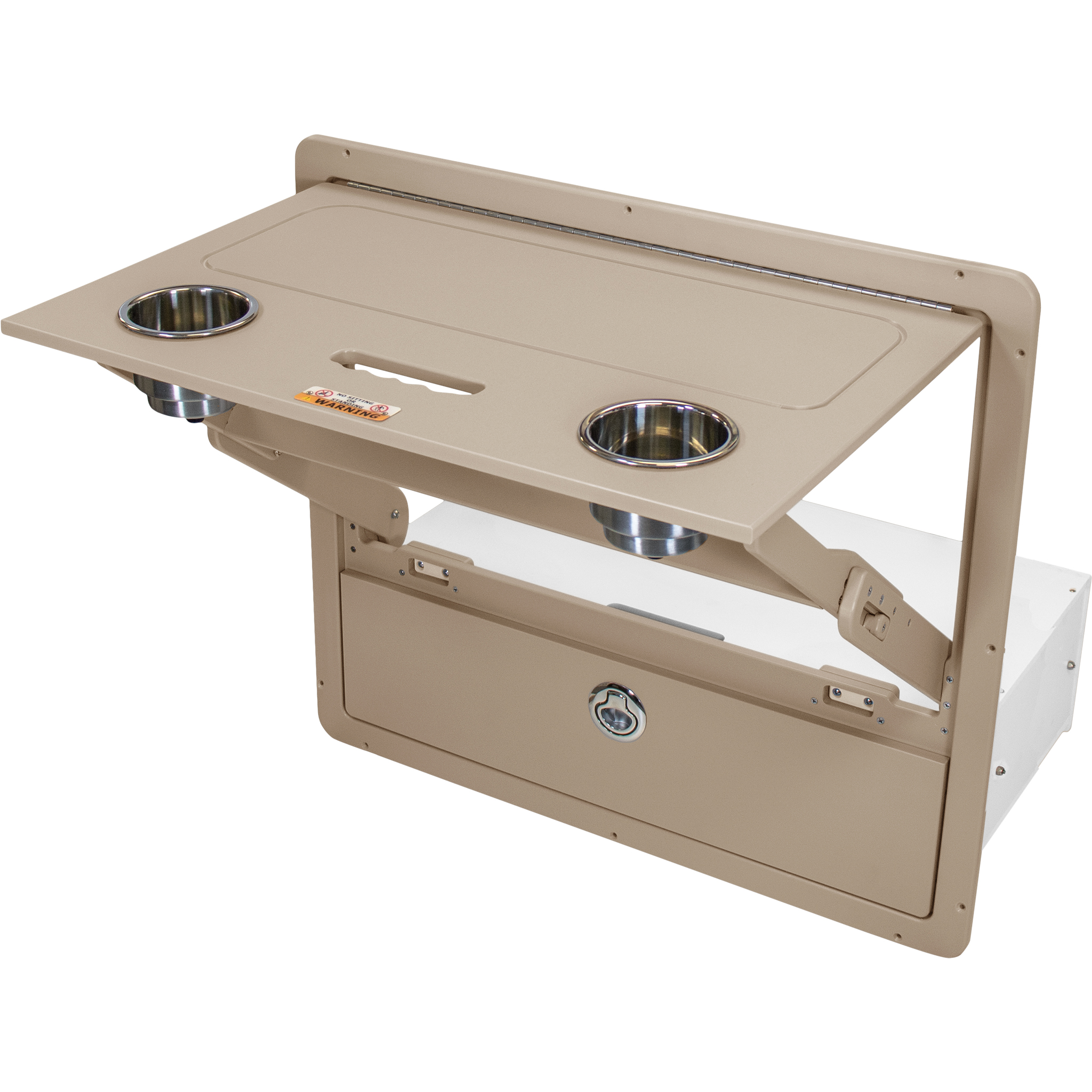 Pontoon Folding Table and Storage Drawer Teak Isle