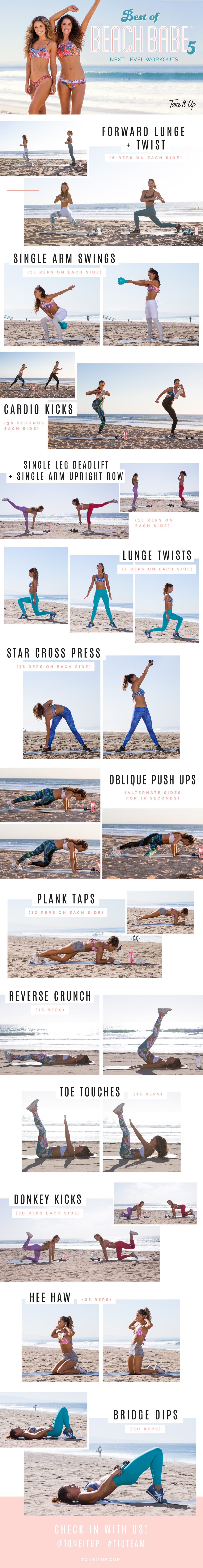 Printable Workout Tone It Up Free Workouts Tone It Up Beach Babe