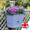 Revolutionary 4-in-1 Self-Watering Fence Planter and Solar Light - Forest Green