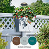 Revolutionary 4-in-1 Self-Watering Fence Planter and Solar Light - Forest Green