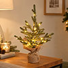 InLit Sparkly Artificial Fir Tree, 40cm Tall