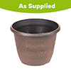 Acorn Round Planter Copper-Tone Acorn Round Planter Copper-Tone