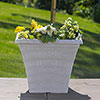 April Powdered Beige Grey Square Planters