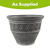Heart Round Planter - Dark Granite