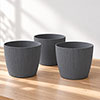 Magnolia Eco Anthracite Houseplant Pot Covers Magnolia Eco Anthracite Houseplant Pot Covers