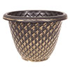 Black and Gold Pinecone Planters