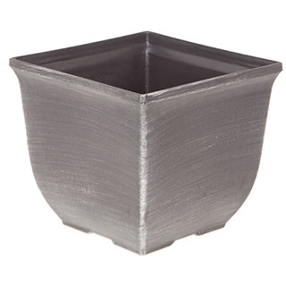 Silver 'Tulipa' Square Planter