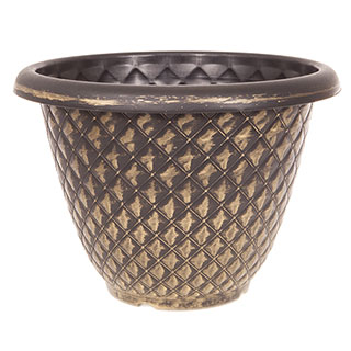 Black and Gold 'Pinecone' Planter