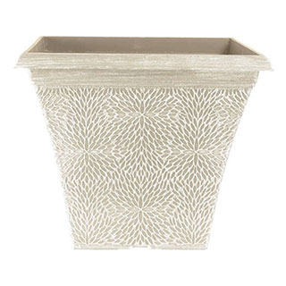 April Powdered Beige Grey Square Planters