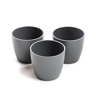 Elho Rounded Anthracite Indoor Pot Covers 7cm
