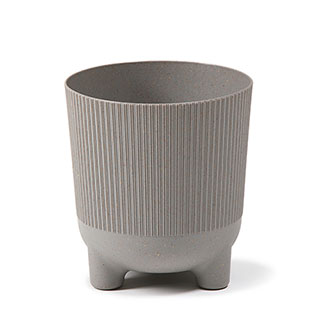Aria Eco Wood Grey Pot Cover 14cm