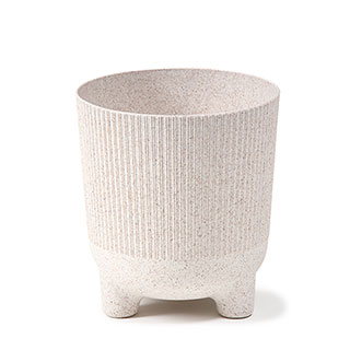 Aria Eco Wood White Pot Cover 14cm