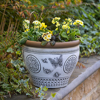 White Papilio Planter