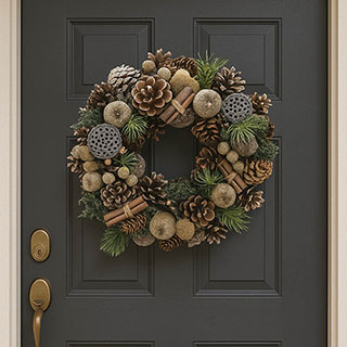 Golden Fruits Wreath