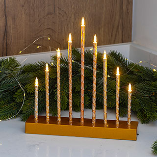 Gold CandleBridge - 9 LED Lights