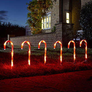 Candy Cane Stakes - Set of 6