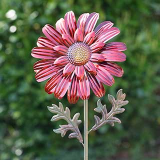 Red Daisy Steel Sculpture