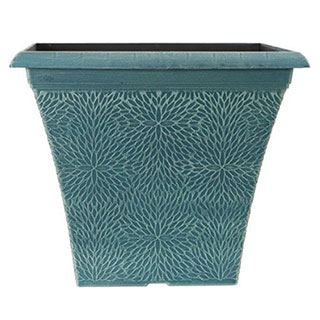 April Indigo Green Square Planter