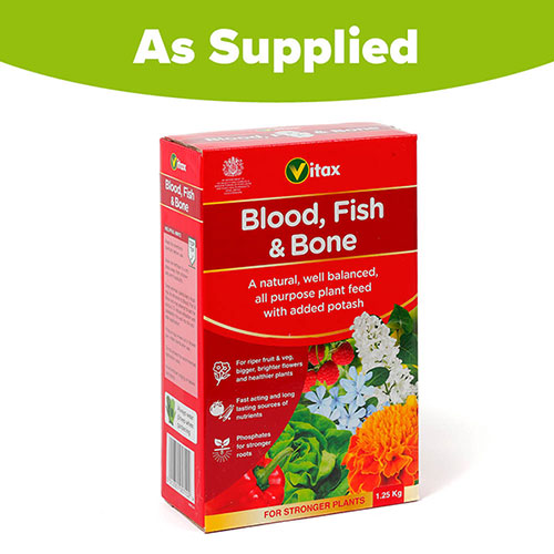 Blood, Fish and Bone Organic Fertiliser 1.25kg Packet Blood, Fish and Bone Organic Fertiliser 1.25kg Packet