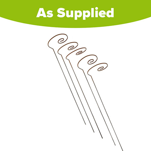 Ready to Rust Spiral Steel Plant Supports 5 Pack