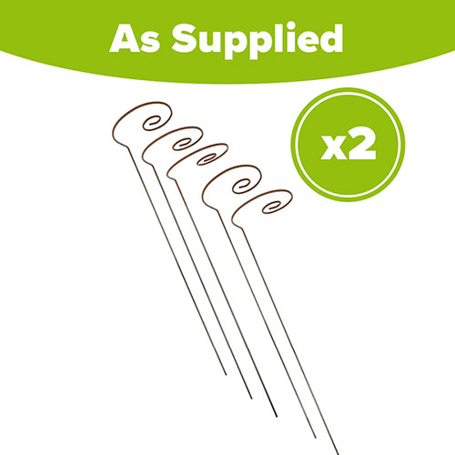 Ready to Rust Spiral Steel Plant Supports 10 Pack Ready to Rust Spiral Steel Plant Supports 10 Pack