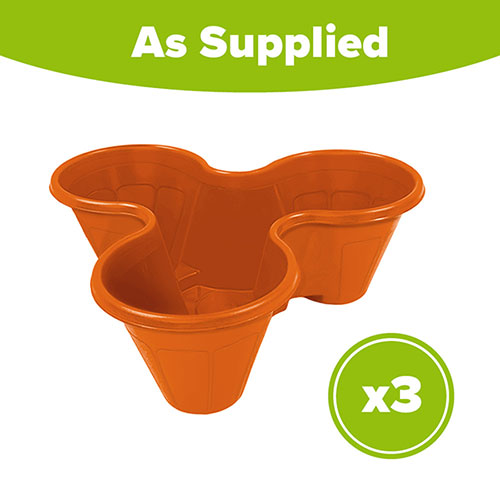 Set of Three Stackable Planters