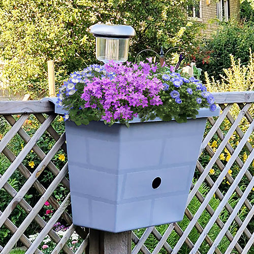 Revolutionary 3-in-1 Planter, Birdbox and Solar Light - Light Grey Revolutionary 3-in-1 Planter, Birdbox and Solar Light - Light Grey