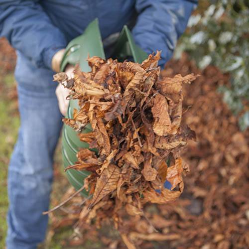 Pair of Hand Held Leaf Grabbers with 3 Compostable Leaf Sacks YouGarden