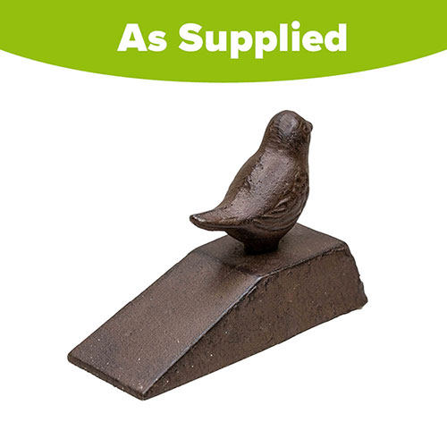 Cast Iron Door Wedge with Bird Decoration