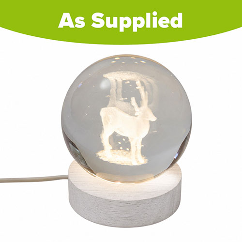 InLit GloBall Stag, Indoor Glass Christmas Table Light InLit GloBall Stag, Indoor Glass Christmas Table Light