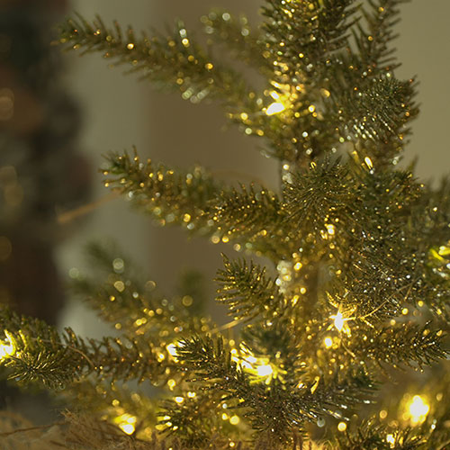 InLit Sparkly Artificial Fir Tree, 40cm Tall