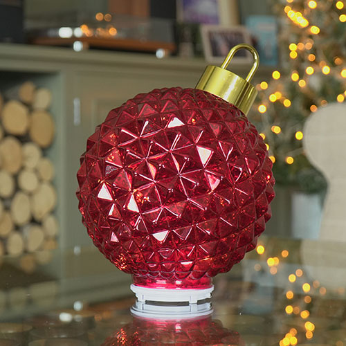 InLit Spinning DecoBauble - Ruby InLit Spinning DecoBauble - Ruby