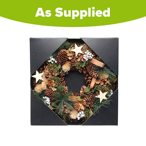 Woodland Festive Wreath with Cones and White Berries Woodland Festive Wreath with Cones and White Berries