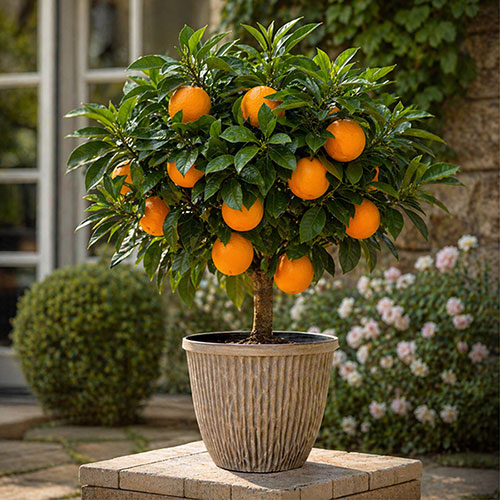 Large Citrus Orange Tree
