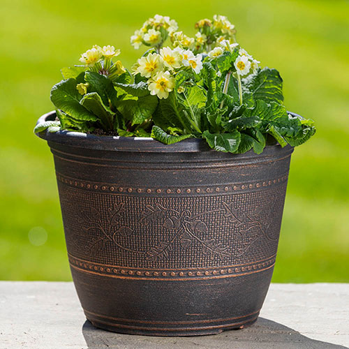 Acorn Round Planter Copper-Tone Acorn Round Planter Copper-Tone