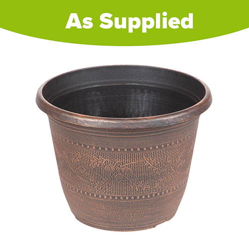 Acorn Round Planter Copper-Tone Acorn Round Planter Copper-Tone