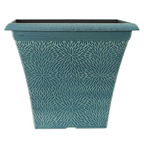 April Indigo Green Square Planter April Indigo Green Square Planter