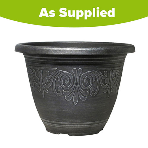 Silver Round Laurel Planter