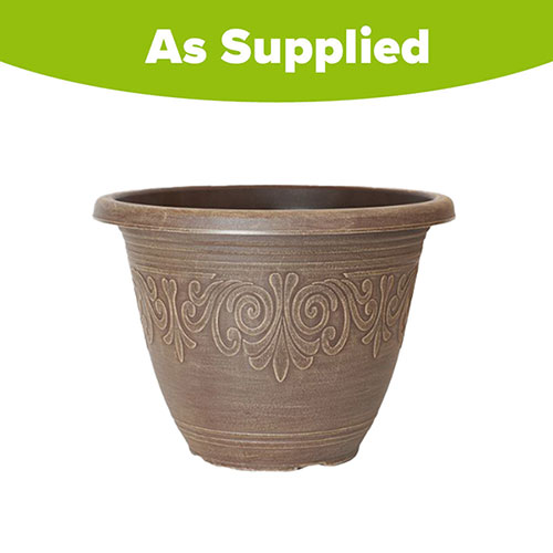 Brushed Butterscotch Round Laurel Planter Brushed Butterscotch Round Laurel Planter