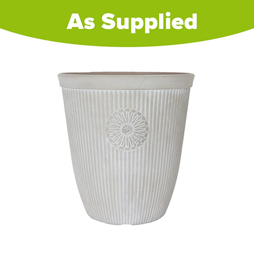 Somerville Tall Pebble White Planters