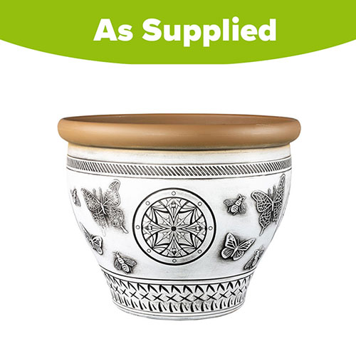 White Papilio Planter