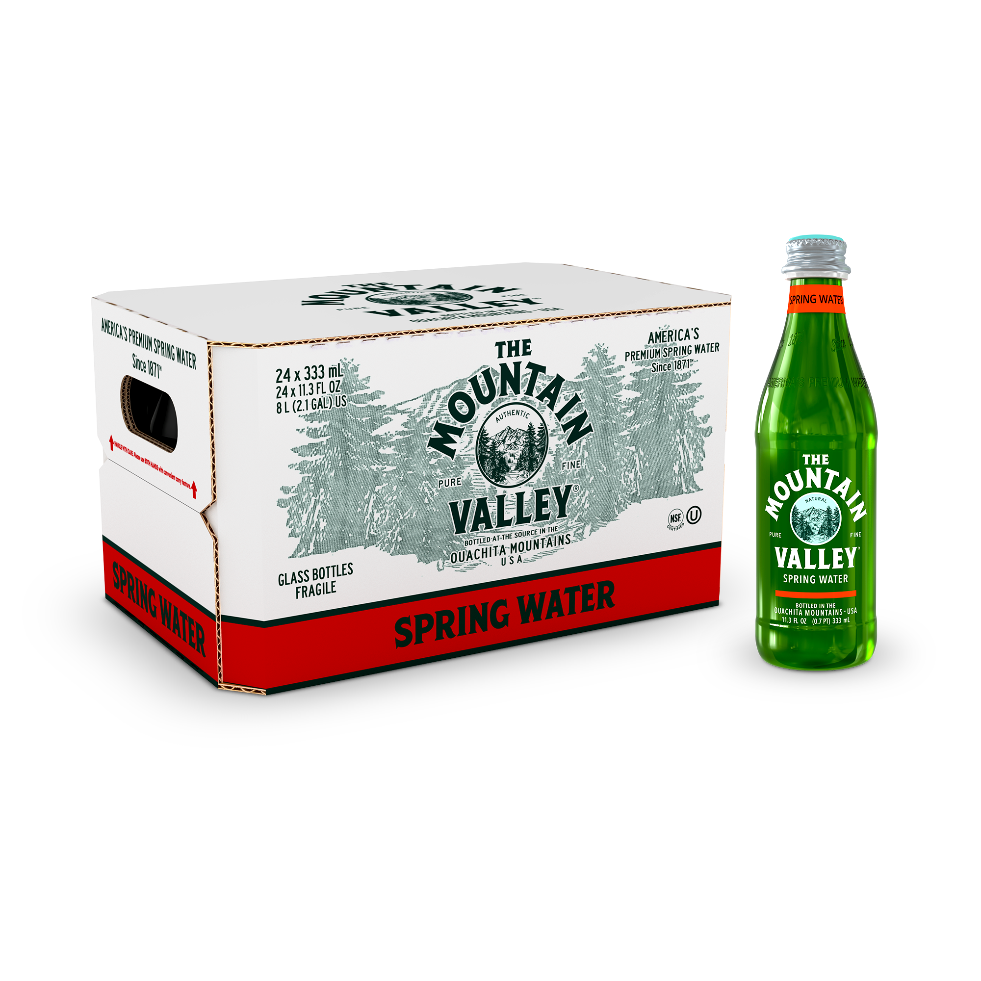 The Mountain Valley® Bottled Spring Water 0.33L
