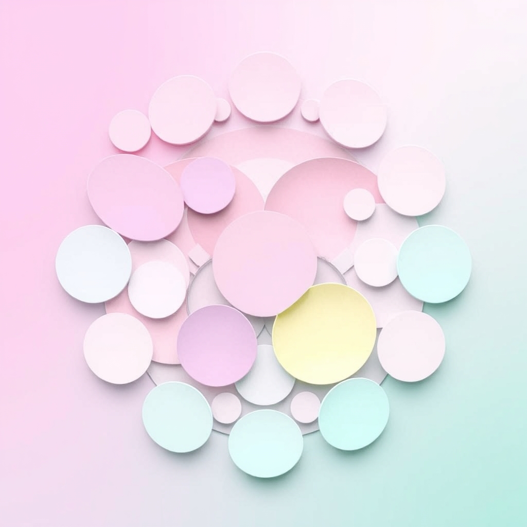 Pastel geometric circles — the index, abstracted