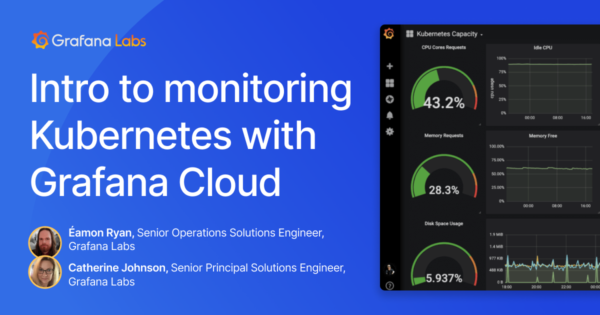 Learn all the basics about monitoring Kubernetes with Grafana Cloud in this week’s webinar