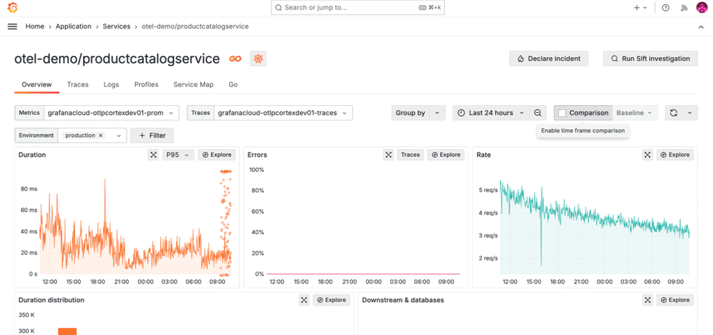 A gif showing the automatic baseline feature.