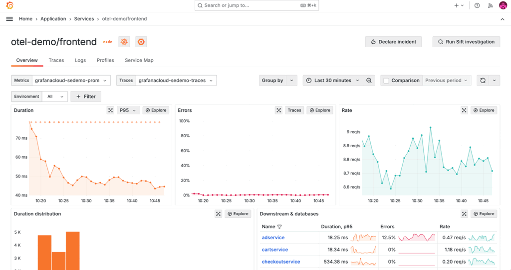 A gif showing the group by feature.