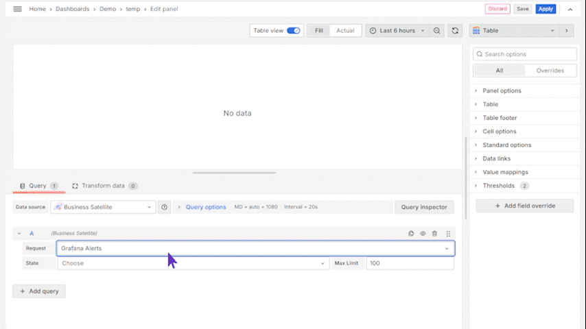 Review all aavailable requests in the UI