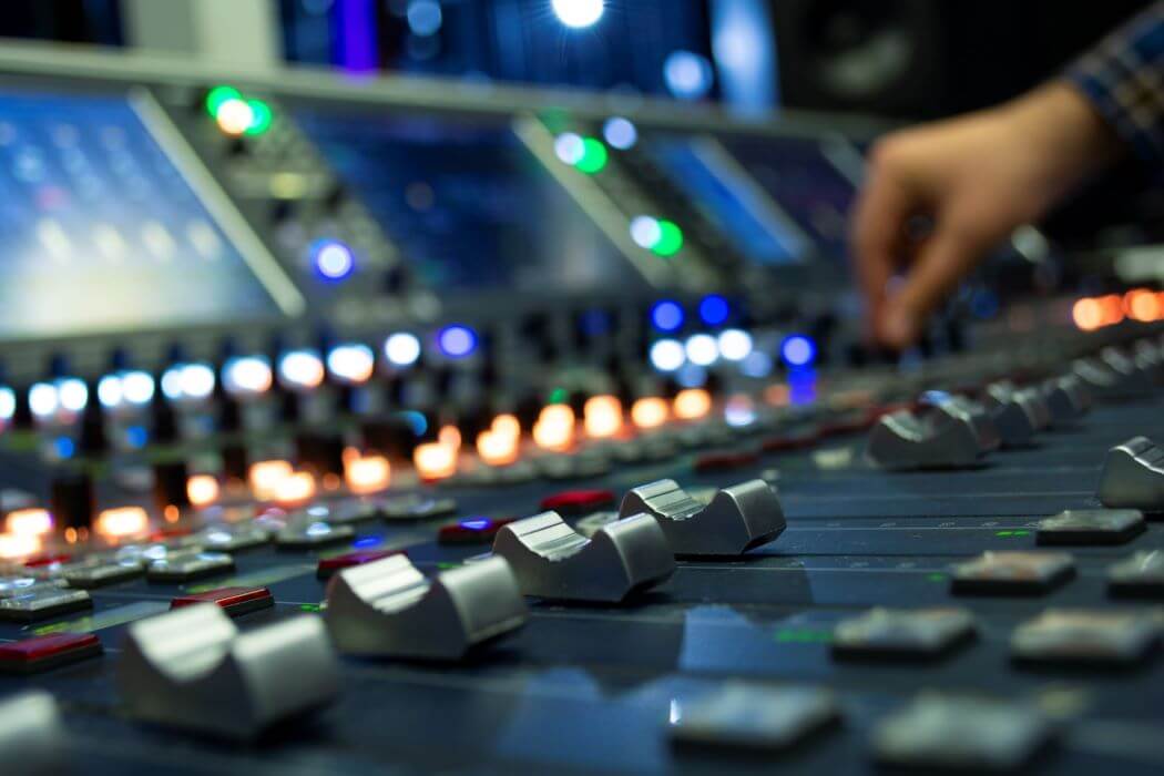 a lit up sound board